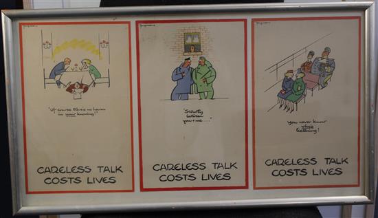 Cyril Kenneth Bird Fougasse (1887-1965) Careless Talks Costs Lives,